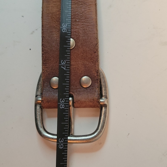 American Eagle Outfitters Brown Leather Belt with Silver Accents - Picture 5 of 7